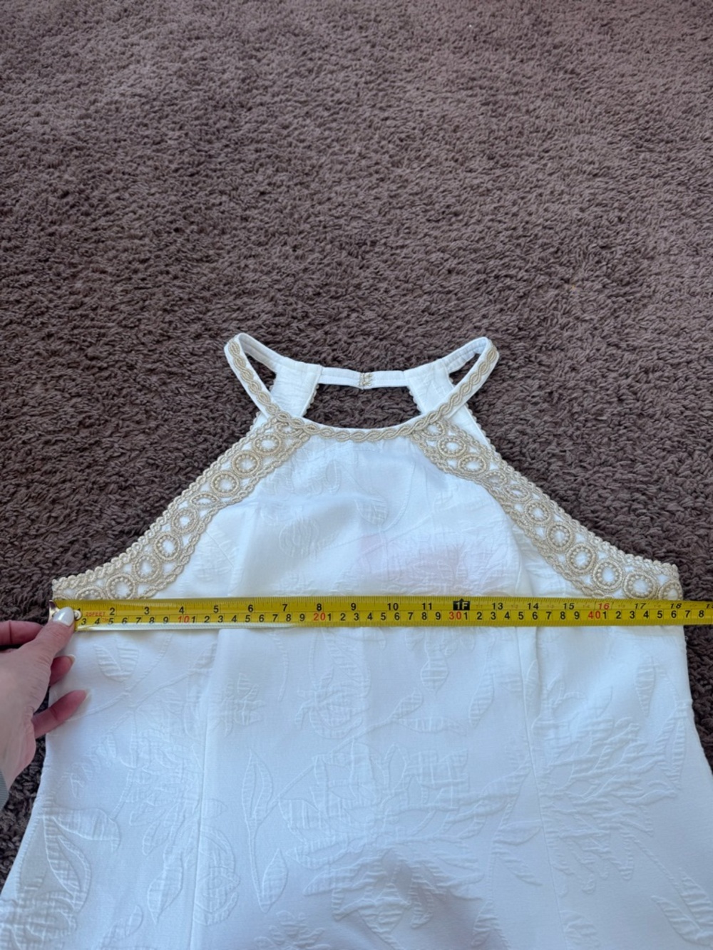 Lilly Pulitzer White Gold Caliente Jacquard Pearl Stretch Sheath Dress 12 $198 - Picture 11 of 14